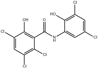 Oxyclozanide Struktur
