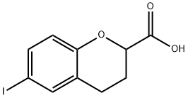 2H-1-BENZOPYRAN-2-CARBOXYLIC ACID, 3,4-DIHYDRO-6-IODO- Structure