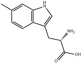 DL-2-アミノ-3-(6-メチルインドリル)プロピオン酸 化学構造式