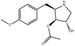 酢酸(2R)-4β-ヒドロキシ-2-(4-メトキシベンジル)ピロリジン-3α-イル