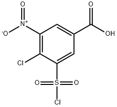 4-CHLORO-3-CHLOROSULFONYL-5-NITROBENZOIC ACID Struktur