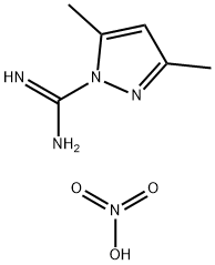 3,5-dimethyl-1H-pyrazole-1-carboxamidine nitrate Structure