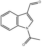 1-アセチル-1H-インドール-3-カルボアルデヒド 化学構造式