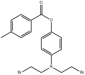 [4-(bis(2-bromoethyl)amino)phenyl] 4-methylbenzoate Struktur