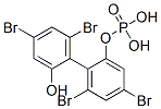 4,4',6,6'-tetrabromo-2'-hydroxy[1,1'-biphenyl]-2-yl dihydrogen phosphate Structure