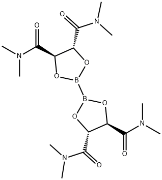 BIS(N,N,N',N'-TETRAMETHYL-D-TARTRAMIDEGLYCOLATO)DIBORON Struktur