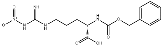 N5-[イミノ(ニトロアミノ)メチル]-N2-[(ベンジルオキシ)カルボニル]-L-オルニチン 化学構造式