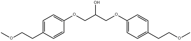 1,3-二[4-(2-甲氧基乙基)苯氧基]-2-丙醇, 230975-30-1, 结构式
