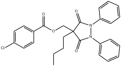 p-クロロ安息香酸[4-ブチル-1,2-ジフェニル-3,5-ジオキソピラゾリジン-4-イル]メチル