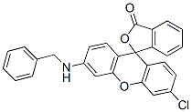 6'-(benzylamino)-3'-chlorospiro[isobenzofuran-1(3H)-9'[9H]-xanthene]-3-one Structure