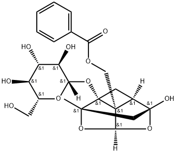 β-D-Glucopyranosid, 5b-[(Benzoyloxy)methyl]tetrahydro-5-hydroxy-2-methyl-2,5-methano-1H-3,4-dioxacyclobuta[cd]pentalen-1a(2H)-yl, [1aR-(1aα,2β,3aα,5α,5aα,5ba)]-