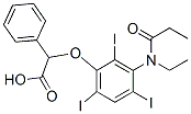 2-[3-(N-Ethylpropionylamino)-2,4,6-triiodophenoxy]-2-phenylacetic acid Structure