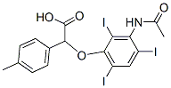 2-[3-(アセチルアミノ)-2,4,6-トリヨードフェノキシ]-2-(p-トリル)酢酸 化学構造式
