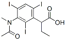 2-[2,4,6-Triiodo-3-[N-methyl(acetyl)amino]phenyl]butyric acid Structure