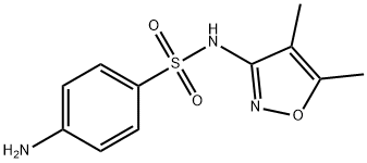 4-アミノ-N-(4,5-ジメチル-3-イソオキサゾリル)ベンゼンスルホンアミド 化学構造式