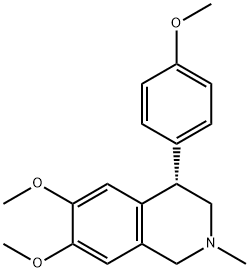 (4S)-1,2,3,4-Tetrahydro-4-(4-methoxyphenyl)-6,7-dimethoxy-2-methylisoquinoline Structure