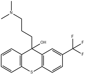 9-[3-(dimethylamino)propyl]-2-(trifluoromethyl)thioxanthen-9-ol  Struktur
