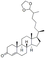 25-(1,3-Dioxolan-2-yl)-26-norcholest-4-en-3-one Structure
