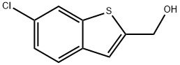 (6-クロロ-1-ベンゾチオフェン-2-イル)メタノール 化学構造式