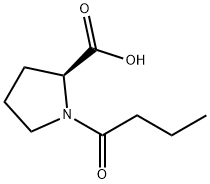 1-(1-オキソブチル)-L-プロリン 化学構造式
