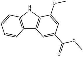 1-甲氧基-9H-咔唑-3-羧酸甲酯 结构式