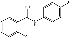 o-クロロ-N-(p-クロロフェニル)ベンズアミジン 化学構造式