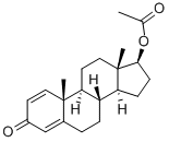 17β-アセトキシアンドロスタ-1,4-ジエン-3-オン 化学構造式