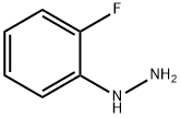 2-フルオロフェニルヒドラジン 化学構造式