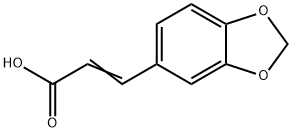 3,4-(亚甲二氧)肉桂酸, 2373-80-0, 结构式