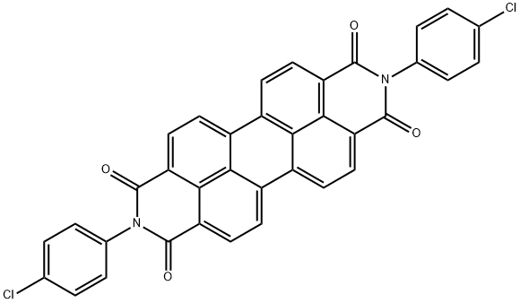 2,9-ビス(4-クロロフェニル)アントラ[2,1,9-def:6,5,10-d'e'f']ジイソキノリン-1,3,8,10(2H,9H)-テトラオン 化学構造式