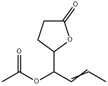 (+)-5-[(E)-1-Acetoxy-2-butenyl]tetrahydrofuran-2-one Structure