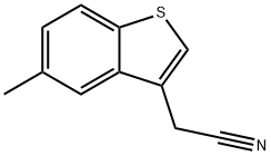 5-メチルベンゾ[b]チオフェン-3-アセトニトリル 化学構造式