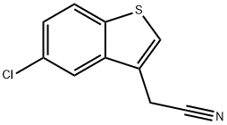 5-クロロチアナフテン-3-アセトニトリル 化学構造式