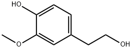 3-メトキシ-4-ヒドロキシベンゼンエタノール 化学構造式