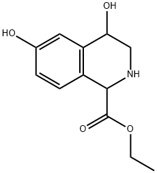 1,2,3,4-Tetrahydro-4,6-dihydroxy-1-isoquinolinecarboxylic acid ethyl ester Structure