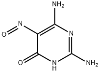 5-ニトロソ-2,6-ジアミノピリミジン-4-オール 化学構造式