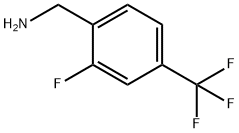 2-フルオロ-4-(トリフルオロメチル)ベンジルアミン 化学構造式