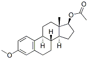 Estra-1,3,5(10)-trien-17-ol, 3-methoxy-, acetate, (17beta)-(+/-)- Struktur