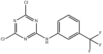 4,6-dichloro-N-(3-(trifluoromethyl)phenyl)-1,3,5- Struktur