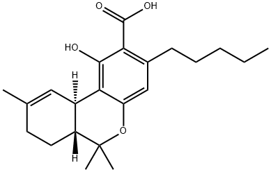δ-9-テトラヒドロカンナビノールカルボン酸 化学構造式