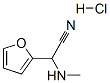 alpha-(methylamino)furan-2-acetonitrile, monohydrochloride Structure