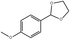 2-(p-メトキシフェニル)-1,3-ジオキソラン 化学構造式