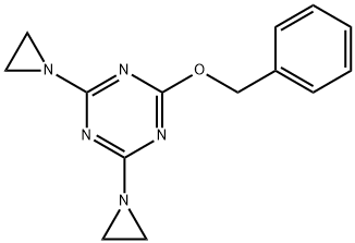 2,4-Bis(aziridin-1-yl)-6-(phenylmethoxy)-1,3,5-triazine Structure