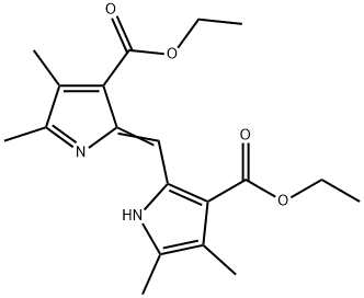 ethyl 2-[(3-ethoxycarbonyl-4,5-dimethyl-1H-pyrrol-2-yl)methylidene]-4, 5-dimethyl-pyrrole-3-carboxylate 结构式