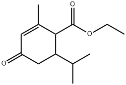 ETHYL 2-METHYL-4-OXO-6-PROPAN-2-YLCYCLOHEX-2-ENE-1-CARBOXYLATE, 24079-95-6, 结构式