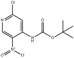 tert-butyl 2-chloro-5-nitropyridin-4-ylcarbamate Structure