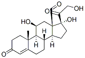 (11b)-11,17,21-trihydroxy-3,20-dioxo-Pregn-4-en-18-al 结构式