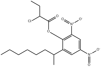 2-Chlorobutanoic acid 2-(1-methylheptyl)-4,6-dinitrophenyl ester 结构式