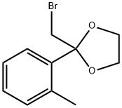 2-(Bromomethyl)-2-(2-methylphenyl)-1,3-dioxolane Structure