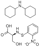 N-(2-NITROPHENYLSULFENYL)-L-SERINE (DICYCLOHEXYLAMMONIUM) SALT, 2418-89-5, 结构式